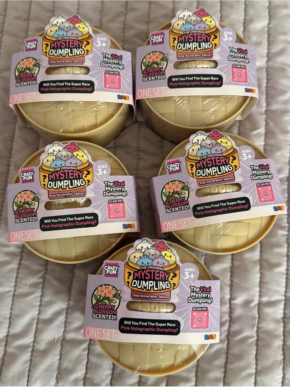 🔥 Five Below RMS Pink Holographic Mystery Dumpling Cherry Blossom Scented